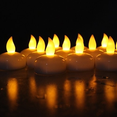 Flameless چراغ LED Tealight شمع، چراغ چای سبز باتری کار می کند