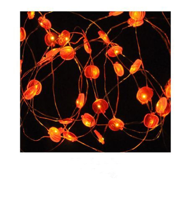دوطبقه باتری کار می کند رشته چراغ رشته طراحی نارنجی کدو تنبل
